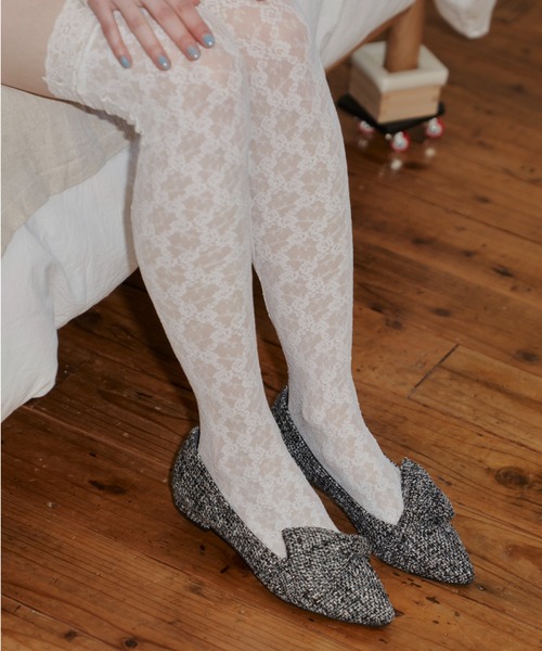 idem（イデム）の「tweed ribbon pumps/リボンパンプス（パンプス・レディース・ブラック/アイボリー/グレー・L/M/S）」の14枚目の写真