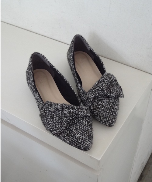 idem（イデム）の「tweed ribbon pumps/リボンパンプス（パンプス・レディース・ブラック/アイボリー/グレー・L/M/S）」の19枚目の写真