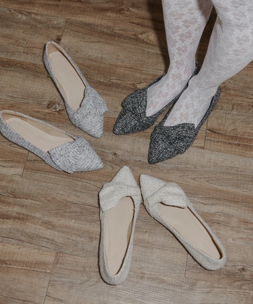 idem（イデム）の「tweed ribbon pumps/リボンパンプス（パンプス・レディース・ブラック/アイボリー/グレー・L/M/S）」の20枚目の写真