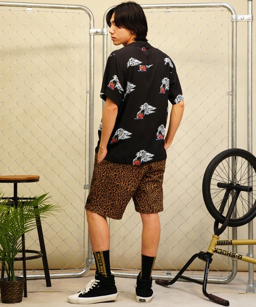 【セール】【ムラサキスポーツ限定】LURKING CLASS/ラーキングクラス 半袖シャツ オープンカラー 総柄 ST24SUM01（シャツ/ブラウス）｜LURKING CLASS（ラーキングクラス）