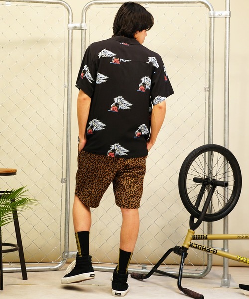 【セール】【ムラサキスポーツ限定】LURKING CLASS/ラーキングクラス 半袖シャツ オープンカラー 総柄 ST24SUM01（シャツ/ブラウス）｜LURKING CLASS（ラーキングクラス）