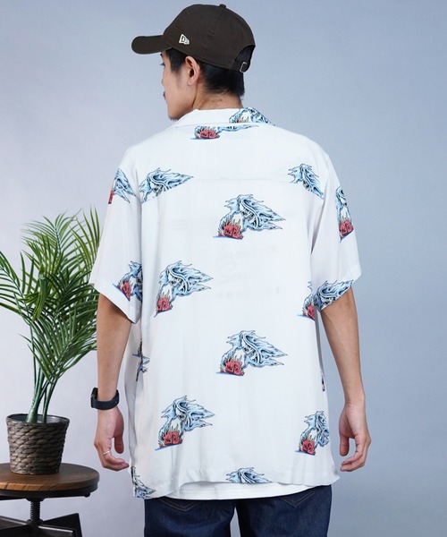 【セール】【ムラサキスポーツ限定】LURKING CLASS/ラーキングクラス 半袖シャツ オープンカラー 総柄 ST24SUM01（シャツ/ブラウス）｜LURKING CLASS（ラーキングクラス）