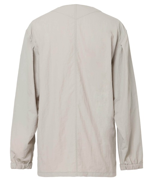 NANGA ナイロンタッサージャケット 2025SS ベージュ NYLON TUSSER NO COLLAR JACKET/ナイロンタッサー ノーカラー