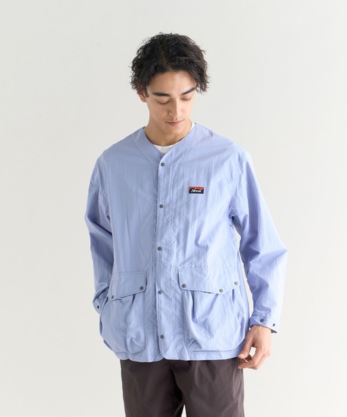 NANGA(ナンガ)の「NYLON TUSSER NO COLLAR JACKET/ナイロンタッサー ノーカラー ジャケット(ノーカラージャケット・メンズ・ブラック/アイボリー/ライトブルー/ラベンダー/ネイビー/カーキ・L/M/XL/S)」の10枚目の写真