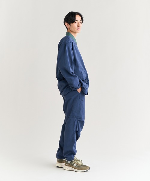 【タグ付き未使用】Harrodsハロッズ　ノーカラージャケット　ナイロンモヘア NYLON TUSSER NO COLLAR JACKET/ナイロンタッサー ノーカラー
