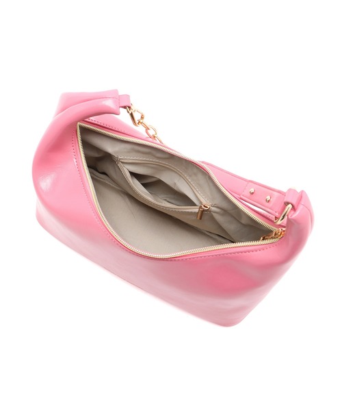 セール】リンクルエナメルワイドワンショルダー＆クラッチバッグ