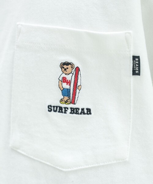 BEAMS HEART（ビームスハート）の「【ユニセックス】サーフベアー ロングスリーブ Tシャツ（Tシャツ/カットソー・メンズ・ブルー系その他/ホワイト/ネイビー・M/S/XL/L）」の14枚目の写真