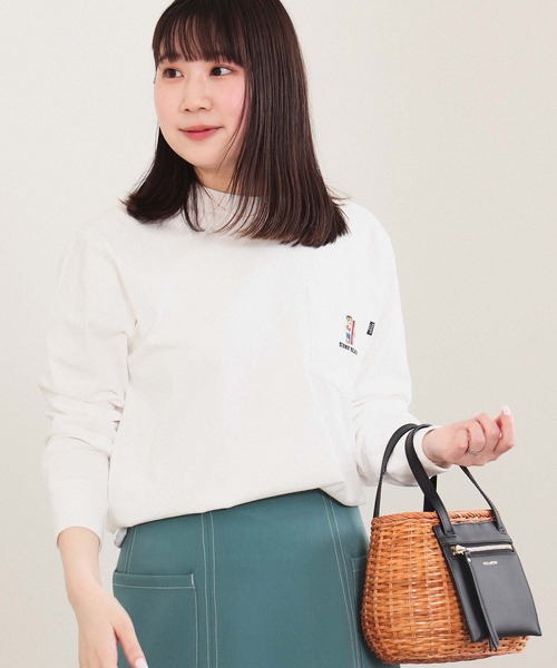 BEAMS HEART（ビームスハート）の「【ユニセックス】サーフベアー ロングスリーブ Tシャツ（Tシャツ/カットソー・メンズ・ブルー系その他/ホワイト/ネイビー・M/S/XL/L）」の7枚目の写真