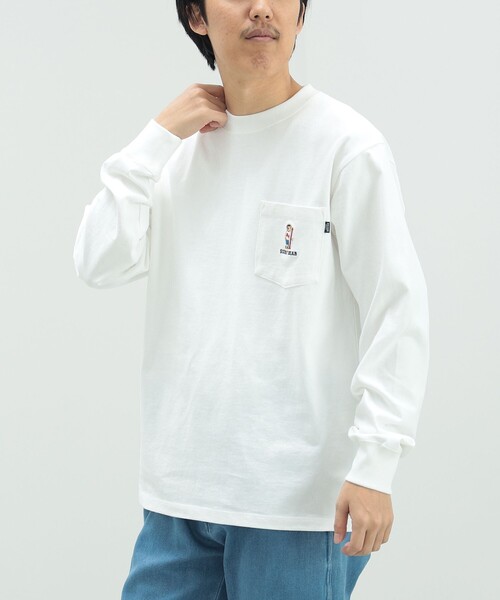 BEAMS HEART（ビームスハート）の「【ユニセックス】サーフベアー ロングスリーブ Tシャツ（Tシャツ/カットソー・メンズ・ブルー系その他/ホワイト/ネイビー・M/S/XL/L）」の10枚目の写真