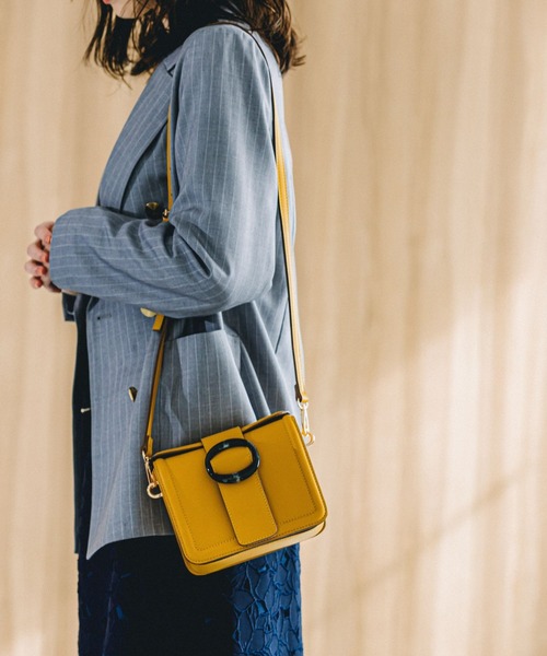 Andemiu（アンデミュウ）の「ベッコウカナグミニバッグ994456（ショルダーバッグ・レディース・ブラウン/イエロー/ピンク/ブラック・FREE）」の8枚目の写真