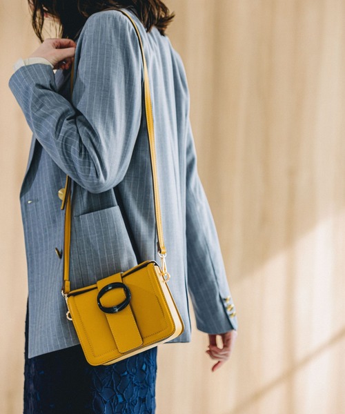 Andemiu（アンデミュウ）の「ベッコウカナグミニバッグ994456（ショルダーバッグ・レディース・ブラウン/イエロー/ピンク/ブラック・FREE）」の9枚目の写真