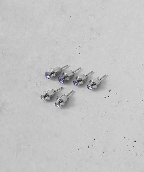 Diliraba(ディリラバ)の「Diliraba 6点セット ポスト316 アレルギー対応 ステンレス ラインストーンピアス DE9C(ピアス(両耳用)・メンズ・C/D/E/F/S/T/U/V/W/A/H/J/O/Q/X/K/L/M/N/B/G/I/P/R・FREE)」の9枚目の写真