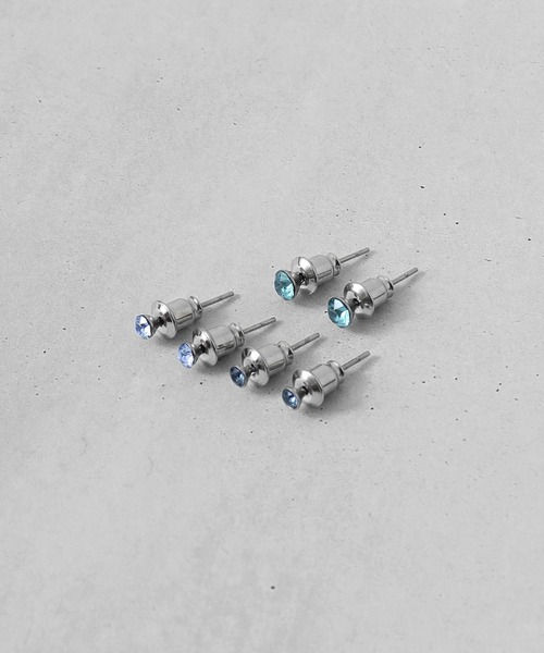 Diliraba(ディリラバ)の「Diliraba 6点セット ポスト316 アレルギー対応 ステンレス ラインストーンピアス DE9C(ピアス(両耳用)・メンズ・C/D/E/F/S/T/U/V/W/A/H/J/O/Q/X/K/L/M/N/B/G/I/P/R・FREE)」の10枚目の写真