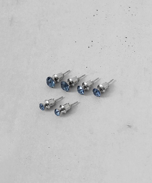 Diliraba(ディリラバ)の「Diliraba 6点セット ポスト316 アレルギー対応 ステンレス ラインストーンピアス DE9C(ピアス(両耳用)・メンズ・C/D/E/F/S/T/U/V/W/A/H/J/O/Q/X/K/L/M/N/B/G/I/P/R・FREE)」の16枚目の写真