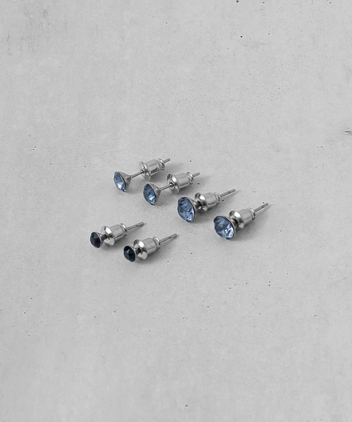 Diliraba(ディリラバ)の「Diliraba 6点セット ポスト316 アレルギー対応 ステンレス ラインストーンピアス DE9C(ピアス(両耳用)・メンズ・C/D/E/F/S/T/U/V/W/A/H/J/O/Q/X/K/L/M/N/B/G/I/P/R・FREE)」の22枚目の写真