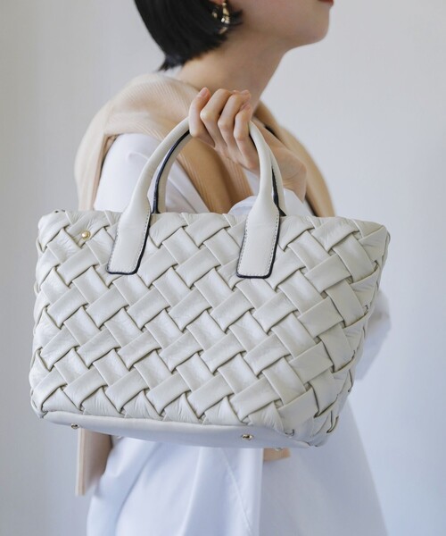 ONEPAIRED メッシュ　トートバッグ　ショルダー　2way グレージュ bag-u02039-7.jpg