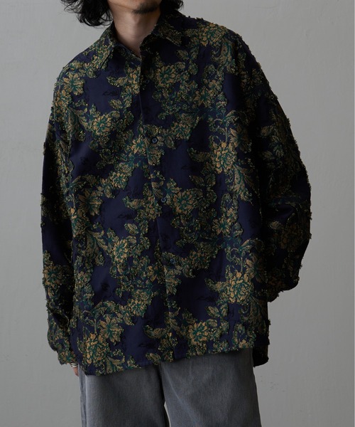 Lui's（ルイス）の「フラワージャガードシャツ（シャツ/ブラウス