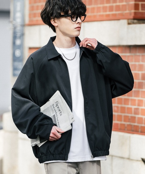 オーバーサイズドルマンスリーブショートブルゾン/ジャケット