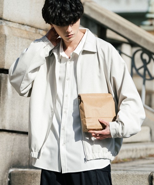 オーバーサイズドルマンスリーブショートブルゾン/ジャケット