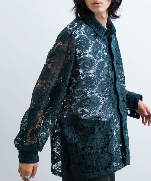 JUNRED（ジュンレッド）の「ペイズリーレースロングスリーブ