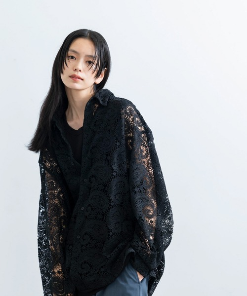 JUNRED(ジュンレッド)の「ペイズリーレースロングスリーブシャツ(シャツ/ブラウス・メンズ・ブラック/グリーン・S/M/L)」の18枚目の写真