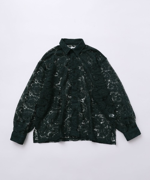 JUNRED(ジュンレッド)の「ペイズリーレースロングスリーブシャツ(シャツ/ブラウス・メンズ・ブラック/グリーン・S/M/L)」の14枚目の写真