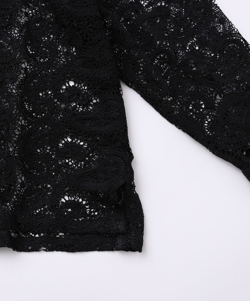 JUNRED(ジュンレッド)の「ペイズリーレースロングスリーブシャツ(シャツ/ブラウス・メンズ・ブラック/グリーン・S/M/L)」の12枚目の写真