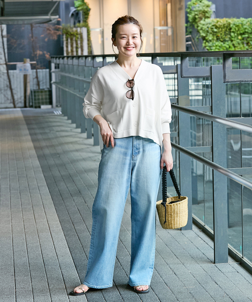 IENA（イエナ）の「《追加》ドライコットン Vネックカーディガン