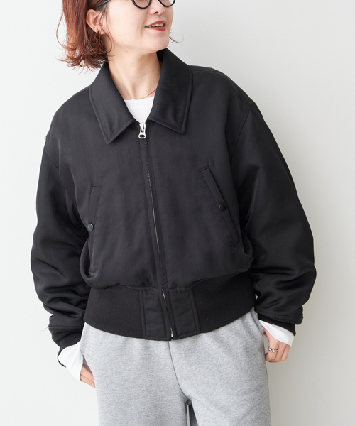 新品未使用 スピックアンドスパン　パディングショートブルゾン　ブラック　38 新品未使用 スピックアンドスパン パディングショートブルゾン