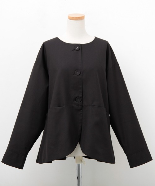 and it_（アンドイット）の「オケージョン ノーカラージャケット（ノーカラージャケット・レディース・ブラック・S/M/L）」の14枚目の写真