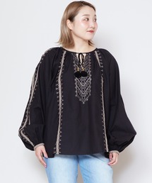ブラウス シャツ 「欧州航路」チロリ刺繍ブラウス レディース 欧州航路 ブラウス シャツ 「欧州航路」チロリ刺繍ブラウス
