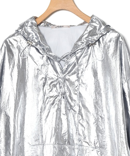 Alley by w closet（アリーバイダブルクローゼット）の「【Alley】宇宙アノラックパーカー（パーカー・レディース・シルバー/ピンク・FREE）」の9枚目の写真