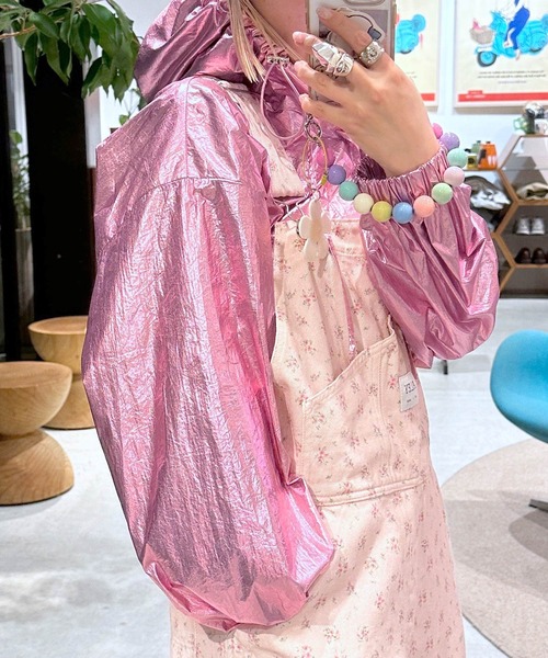 Alley by w closet（アリーバイダブルクローゼット）の「【Alley】宇宙アノラックパーカー（パーカー・レディース・シルバー/ピンク・FREE）」の12枚目の写真