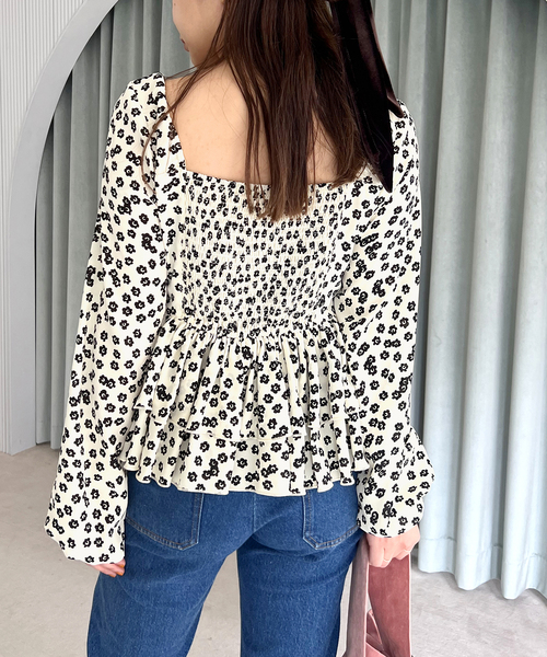 U by SPICK&SPAN（ユーバイスピックアンドスパン）の「フラワープリントフリルブラウス（シャツ/ブラウス・レディース・ブラック/その他3・FREE）」の20枚目の写真