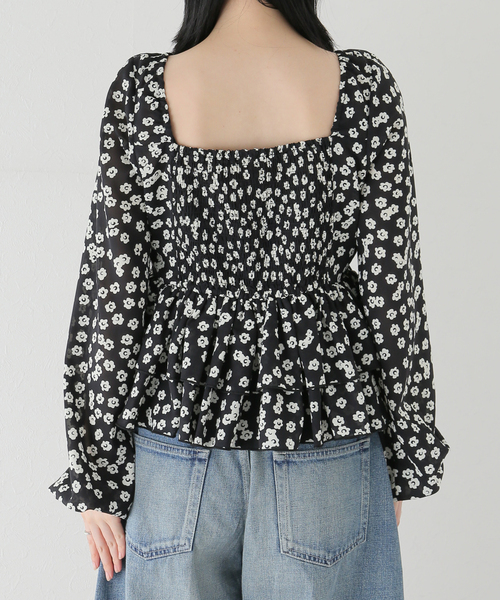 U by SPICK&SPAN（ユーバイスピックアンドスパン）の「フラワープリントフリルブラウス（シャツ/ブラウス・レディース・ブラック/その他3・FREE）」の13枚目の写真