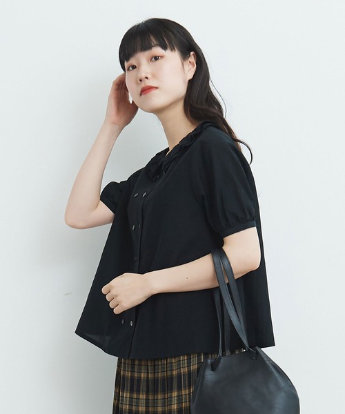 ブラウス シャツ コットン/キュプラ ローンIBK 半袖bebe ブラウス レディース AMBIDEX Store △コットン/キュプラ ローンIBK 半袖bebe