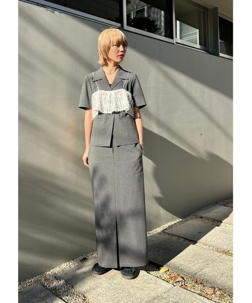 ジャケット・アウター compact half sleeve jacket& skirt BLACK BY MOUSSY（ブラックバイマウジー）の「compact half sleeve