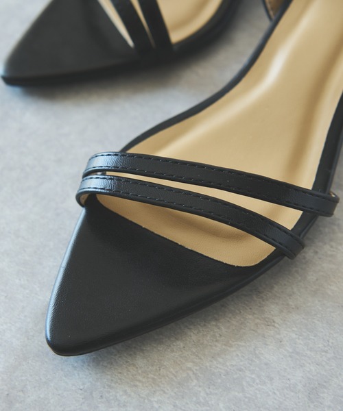 mio notis(ミオノティス)の「【MIO NOTIS(ミオ ノティス)】ナローベルトメタルヒールサンダル(サンダル・レディース・オレンジ/ホワイト/ブラック・37/38)」の15枚目の写真