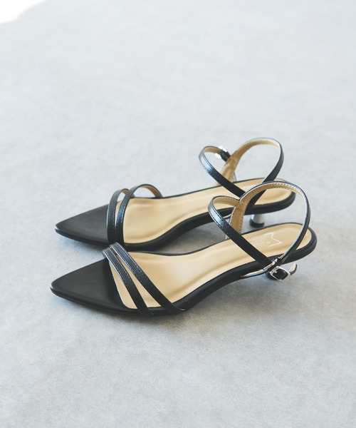 mio notis(ミオノティス)の「【MIO NOTIS(ミオ ノティス)】ナローベルトメタルヒールサンダル(サンダル・レディース・オレンジ/ホワイト/ブラック・37/38)」の13枚目の写真