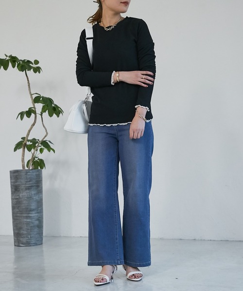 mio notis(ミオノティス)の「【MIO NOTIS(ミオ ノティス)】ナローベルトメタルヒールサンダル(サンダル・レディース・オレンジ/ホワイト/ブラック・37/38)」の11枚目の写真