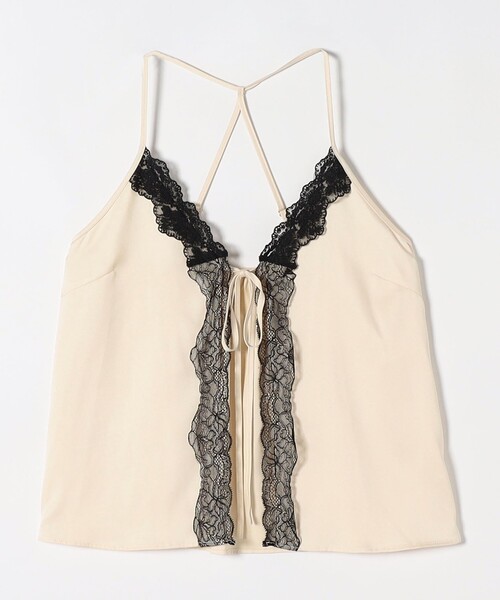 quaranciel（カランシエル）の「quaranciel:〈洗濯機可能〉サテン レース フロント オープン キャミソール（キャミソール・レディース・ベージュ/ナチュラル・ONE SIZE）」の15枚目の写真