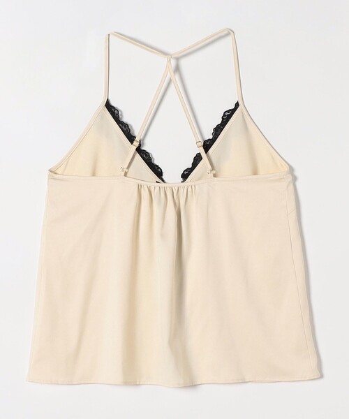 quaranciel（カランシエル）の「quaranciel:〈洗濯機可能〉サテン レース フロント オープン キャミソール（キャミソール・レディース・ベージュ/ナチュラル・ONE SIZE）」の16枚目の写真