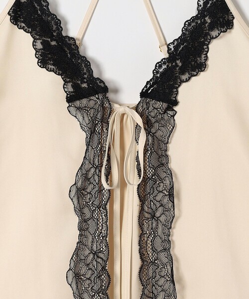 quaranciel（カランシエル）の「quaranciel:〈洗濯機可能〉サテン レース フロント オープン キャミソール（キャミソール・レディース・ベージュ/ナチュラル・ONE SIZE）」の19枚目の写真