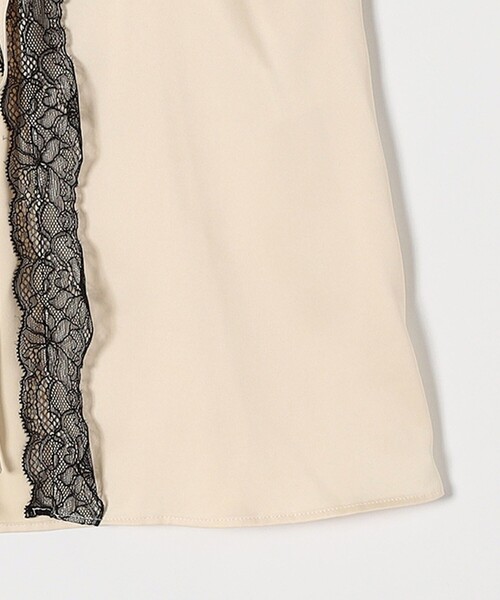 quaranciel（カランシエル）の「quaranciel:〈洗濯機可能〉サテン レース フロント オープン キャミソール（キャミソール・レディース・ベージュ/ナチュラル・ONE SIZE）」の20枚目の写真