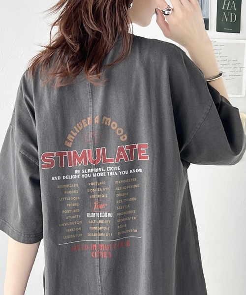 《Javaジャバコラボ》大人のラフスタイル。綿100%ピグメント加工グラフィックワンピース