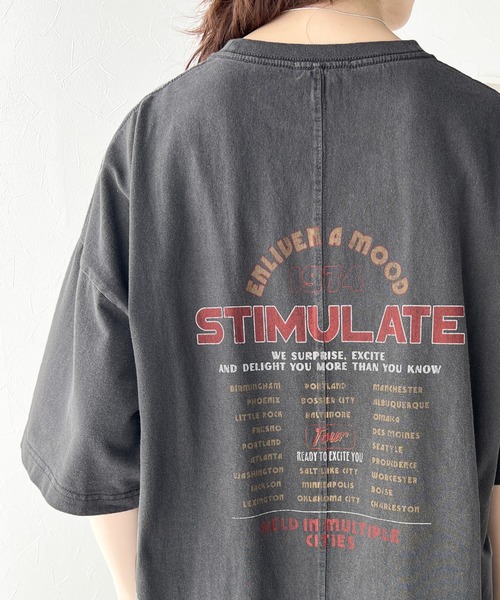 《Javaジャバコラボ》大人のラフスタイル。綿100%ピグメント加工グラフィックワンピース