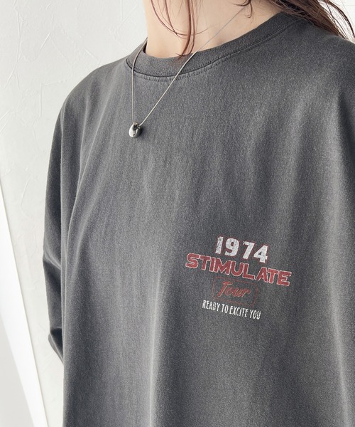 《Javaジャバコラボ》大人のラフスタイル。綿100%ピグメント加工グラフィックワンピース