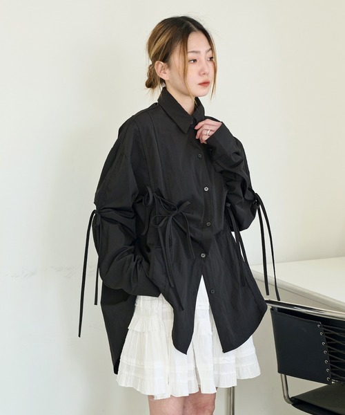 オブリ　リボンブラウス WEB限定商品】取外しリボンブラウス【AOKI公式通販】