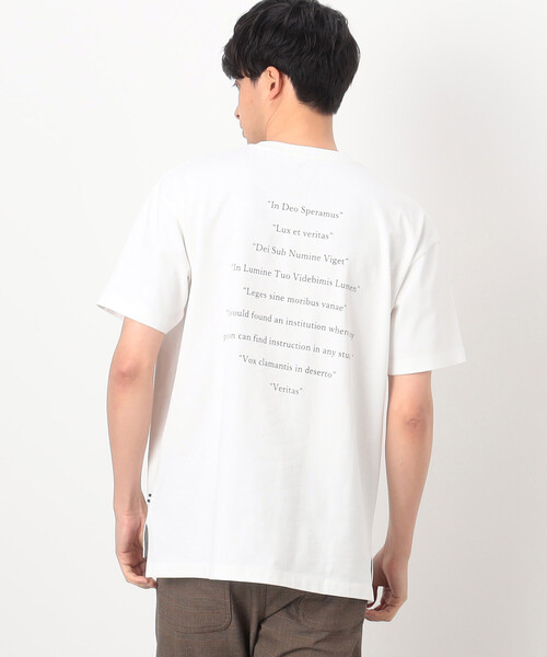 COMME CA COMMUNE(コムサコミューン)の「USAコットン引き揃え天竺 バックプリントTシャツ(Tシャツ/カットソー・メンズ・ホワイト/ブラック・MEDIUM/LARGE)」の5枚目の写真