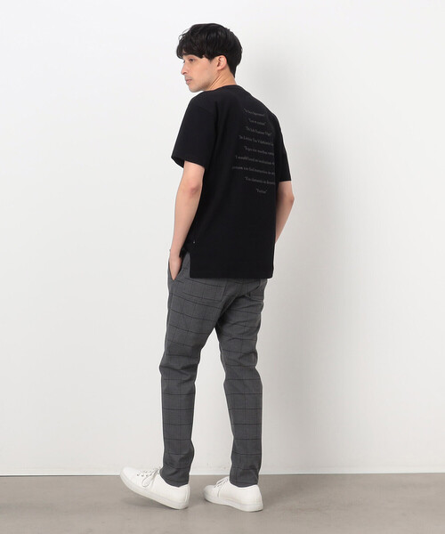COMME CA COMMUNE(コムサコミューン)の「USAコットン引き揃え天竺 バックプリントTシャツ(Tシャツ/カットソー・メンズ・ホワイト/ブラック・MEDIUM/LARGE)」の8枚目の写真